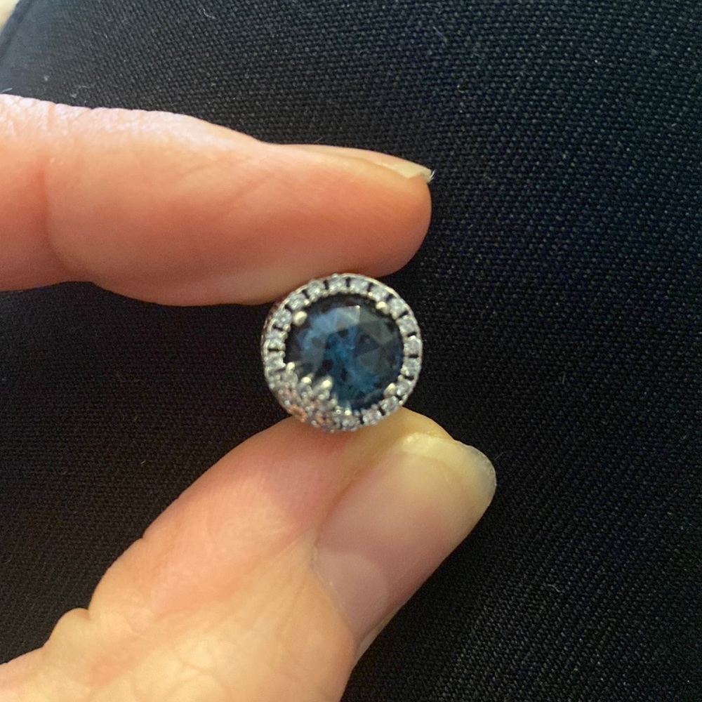Sterling Silver Charm blue
